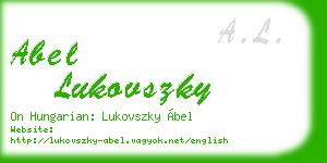 abel lukovszky business card