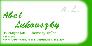 abel lukovszky business card